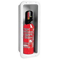 Lalizas Storage Case f/Fire Extinguisher 2kg, w/o Door, White
