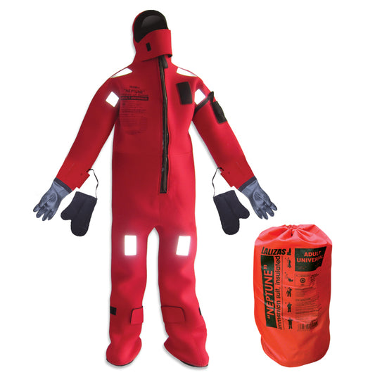 LALIZAS Immersion Suit 'Neptune',SOLAS/MED-MER,Universal, Insulated - with rubber gloves (70457)
