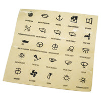 Lalizas Self-adhesive transparent function labels for 99726, 99728-30 - 25pcs Set