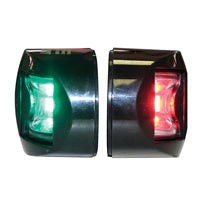 FOS LED 12 Starboard & Port Lights 112,5°, Side mounted, Set, with black housing