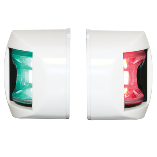 FOS LED 12 Starboard & Port Lights 112,5°, Side mounted, Set, with white housing