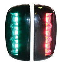 FOS LED 20 Starboard & Port Lights 112,5°, Set, with black housing