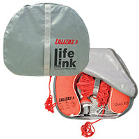 Lalizas Set Horseshoe Lifebuoy 'Quick RD' orange, Lifeb. Light 71325, 30m rope, case gray