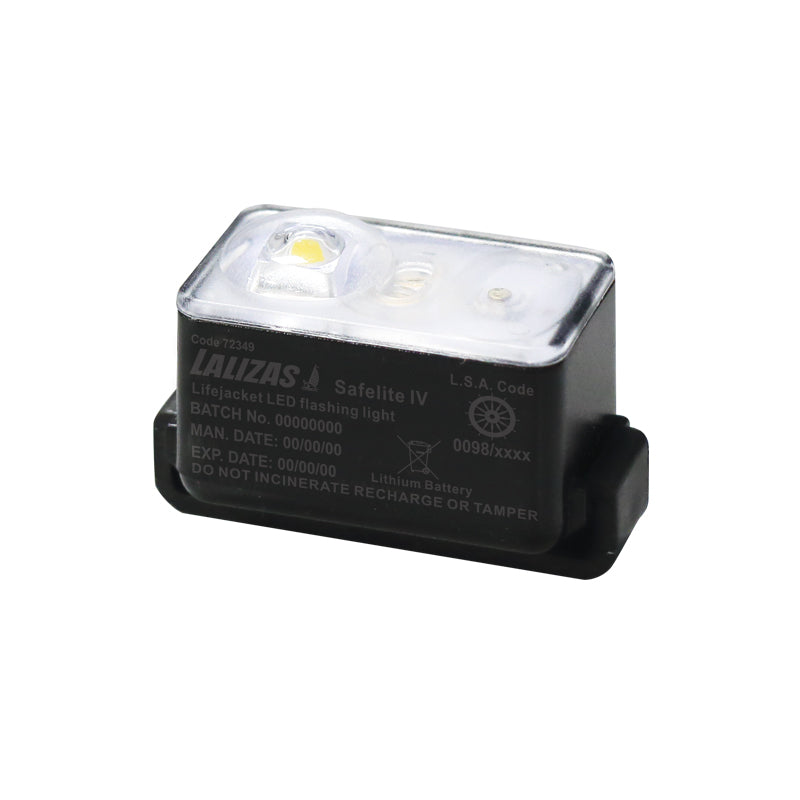 Lalizas Lifejacket LED flashing light "Safelite IV" ON-OFF water activated, SOLAS/MED/USCG-MER/TC