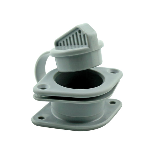 Lalizas Non-return Drain Valve Set, with plug for 25mm Transom, Grey