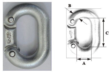 Lalizas Chain connector, galvanized, diam. 8mm