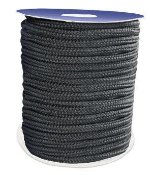 (MOQ OF 100) Lalizas Mooring 16-Strand Double Braided Rope, 24mm, Polyester, black (71031)