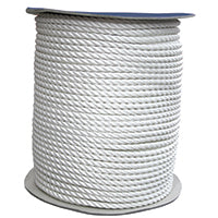 (MOQ OF 100) CABO Mooring Rope, three stranded double twisted, Diam. 24mm, white (90852)