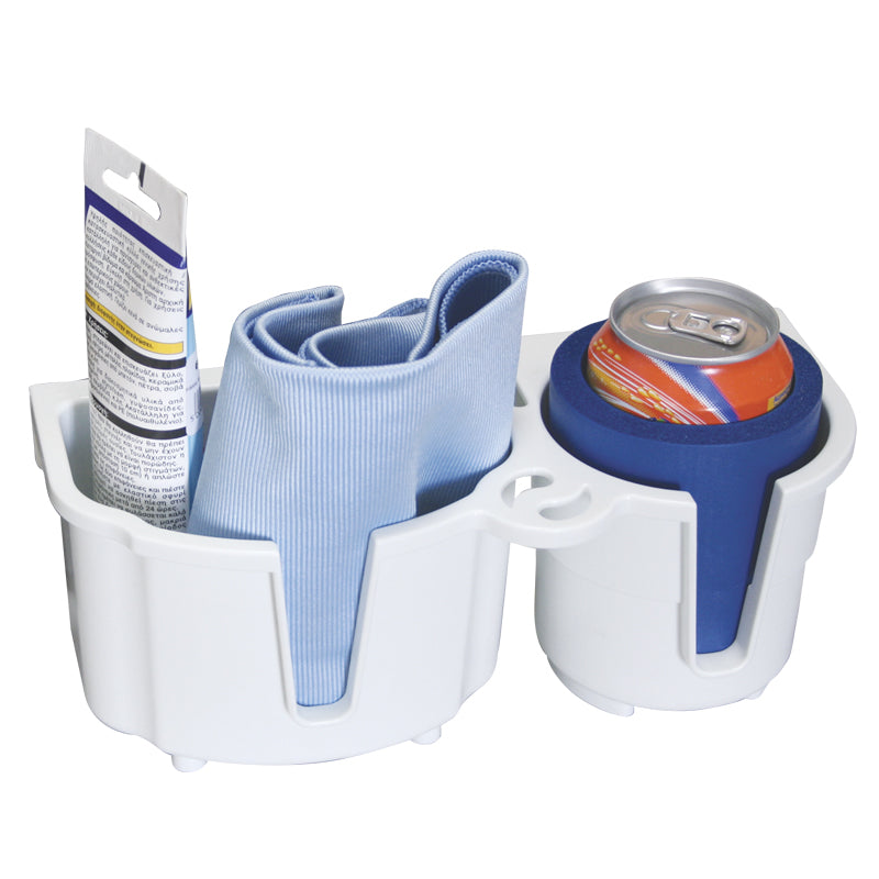 Lalizas Organiser & Drink Holder 'Store-All', 26,5x11X10cm - White (94144)