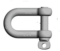 Lalizas Large Type D shackle galvanized, diam. 5mm