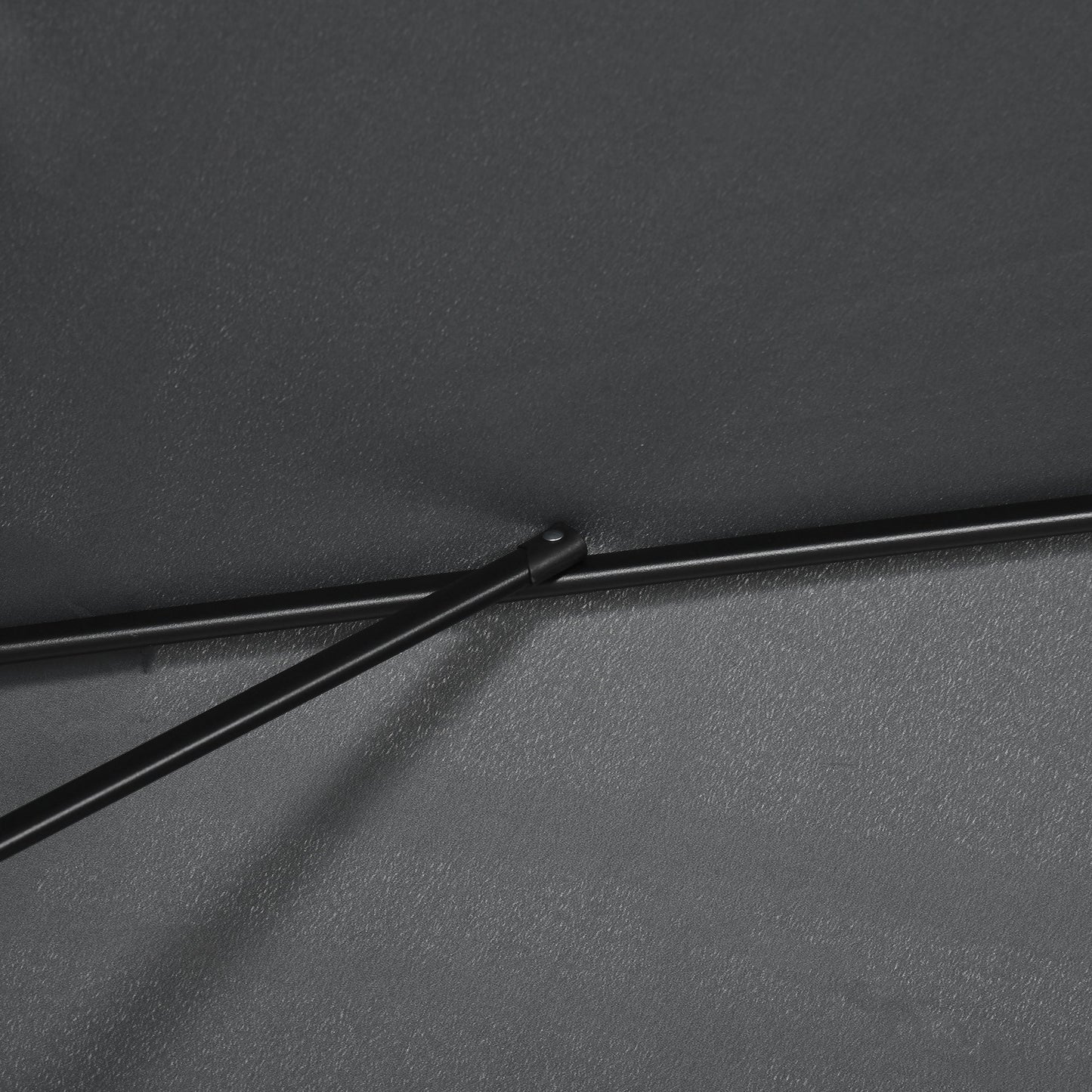 Outsunny 3x2m Garden Parasol Umbrella with Tilt and Crank, Outdoor Sun Shade Canopy with Aluminium Frame and Steel Ribs, Rectangular, Black