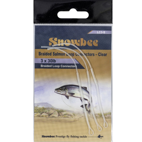 Snowbee LC3-S Loop Connectors - 3 x Salmon