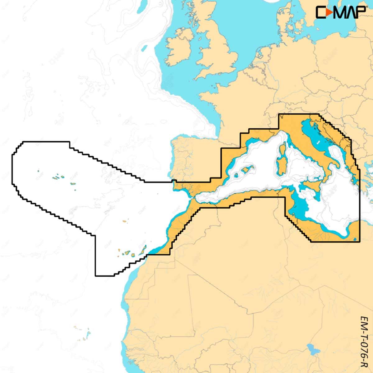 C-Map Reveal X M-EM-T-076-R-MS West Mediterranean (Large)