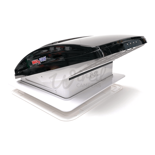 MaxxAir MAXXFAN Deluxe Remote Controlled Automatic Roof Fan Vent - Smoked Lid