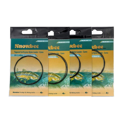 Snowbee Monofilament Leader - 9' Camo 5X 4.1lb