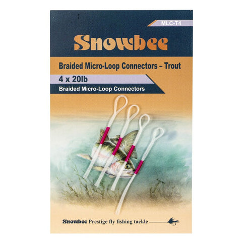 Snowbee Micro-Loop Connectors - 4 x Trout 20lb