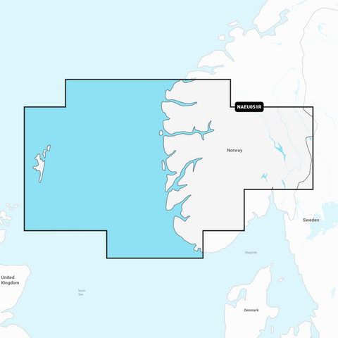 Navionics+ Regular Chart: EU051R - Norway Lista to Sognefjord