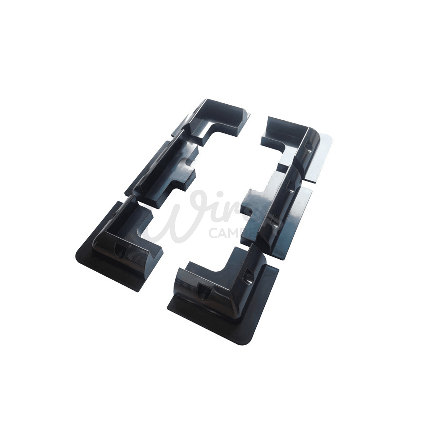 Six Piece Black ABS Solar Panel Roof Brackets
