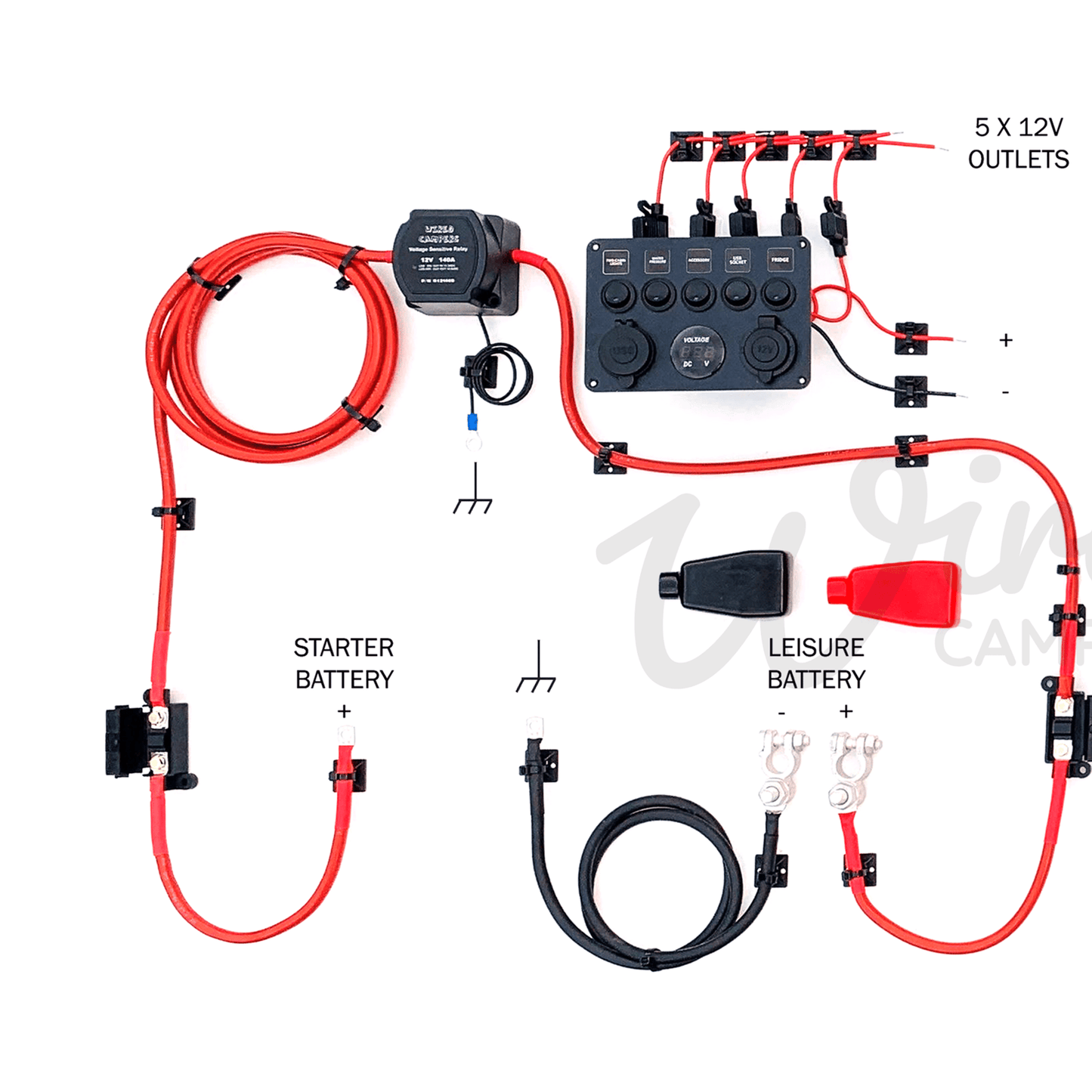 Wired Campers Starter Camper Electrical System - Split Charge & Pre-Wired 240V Mains