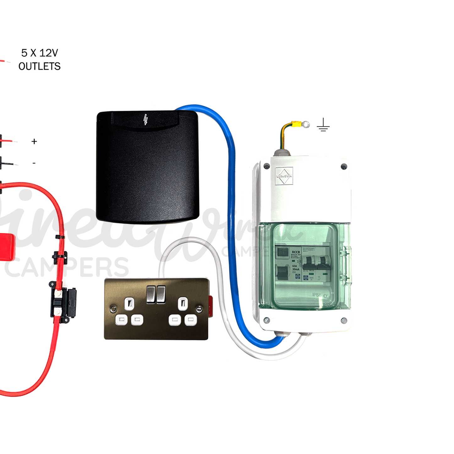 Wired Campers Starter Camper Electrical System - Split Charge & Pre-Wired 240V Mains