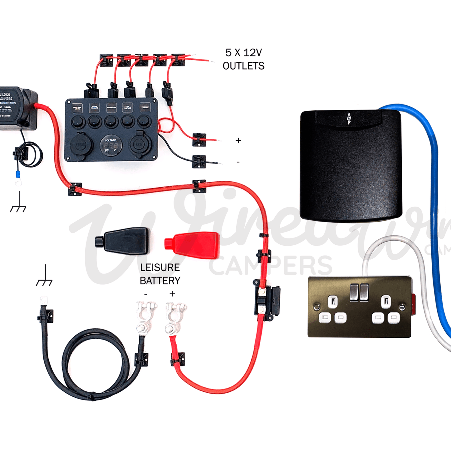 Wired Campers Starter Camper Electrical System - Split Charge & Pre-Wired 240V Mains