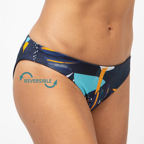 Fourth Element TIGER REVERSIBLE BIKINI BOTTOM MIDNIGHT PATTERN L