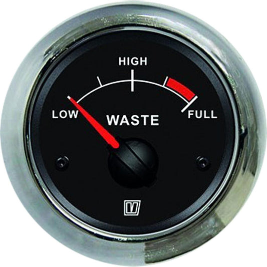 Vetus WASTB Waste Water Level Gauge (52mm Cut Out / Black) V-WASTB