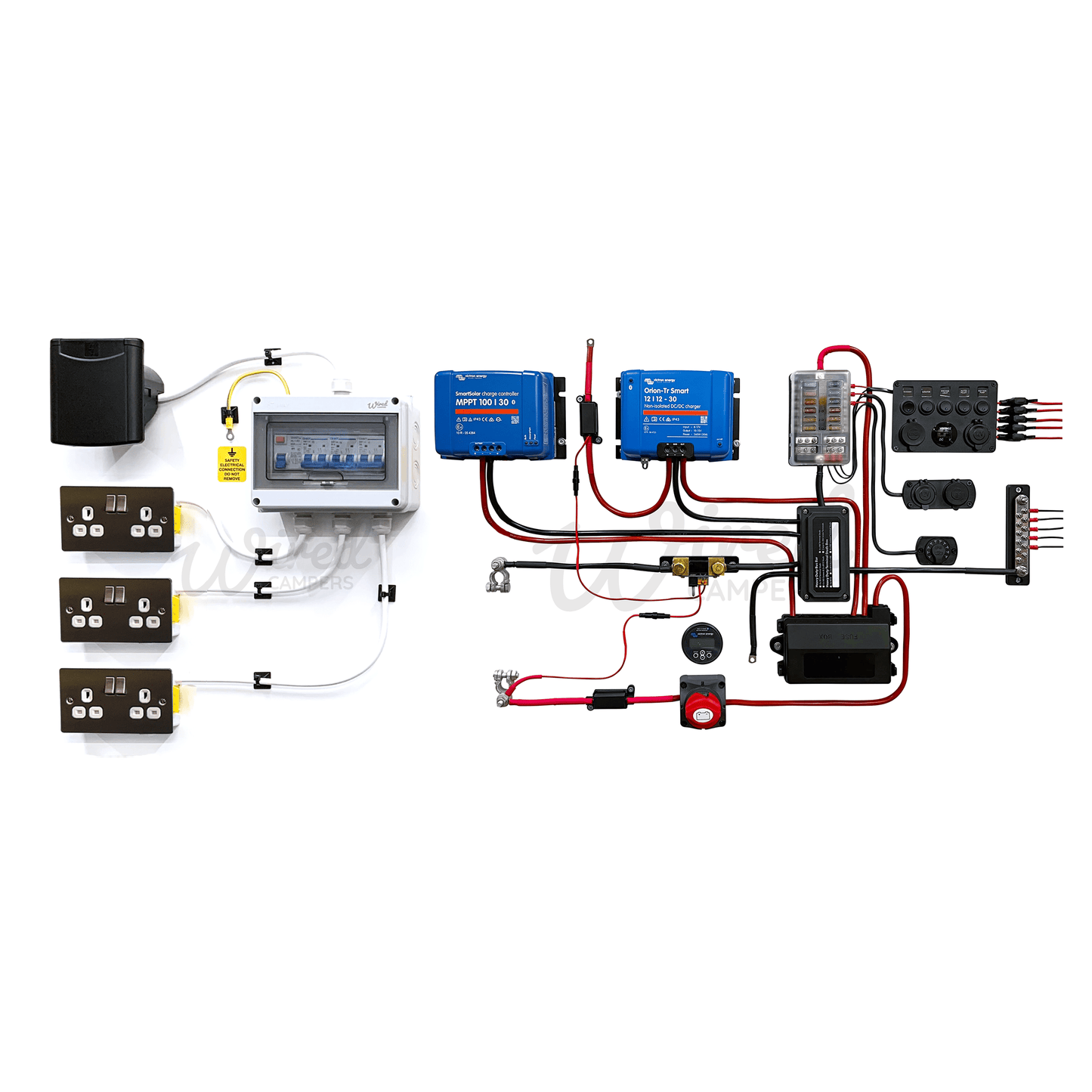 Victron Energy 30A DC/DC & 30A MPPT 12V & 240V Mains Hook Up Camper Van Kit