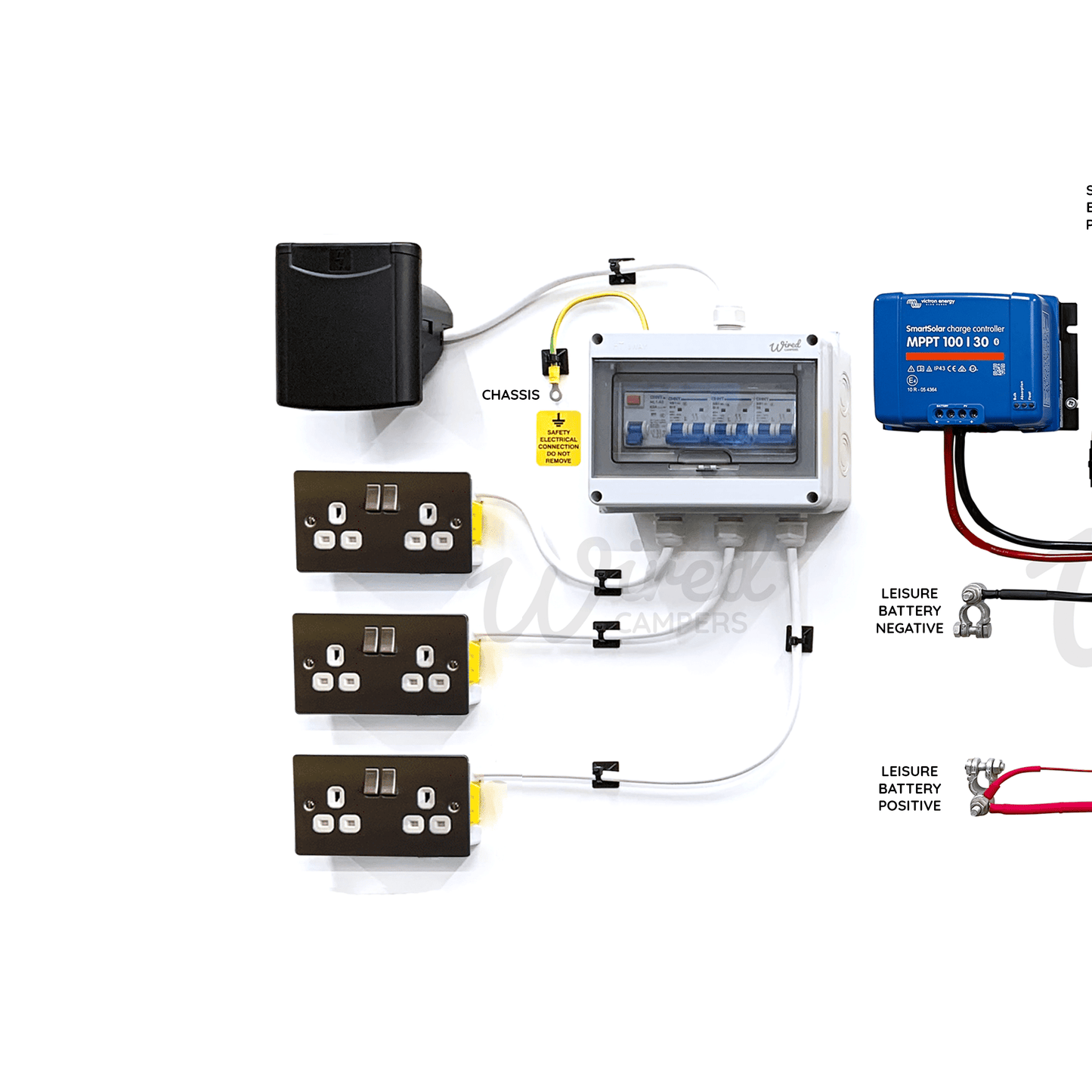 Victron Energy 30A DC/DC & 30A MPPT 12V & 240V Mains Hook Up Camper Van Kit