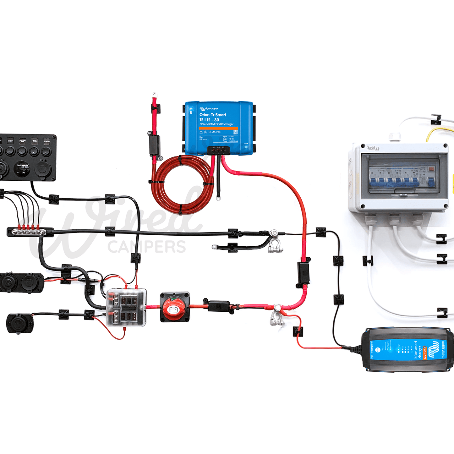 Victron Energy 30A Orion DC-DC & 240V Mains Hook Up Complete Camper Van Kit