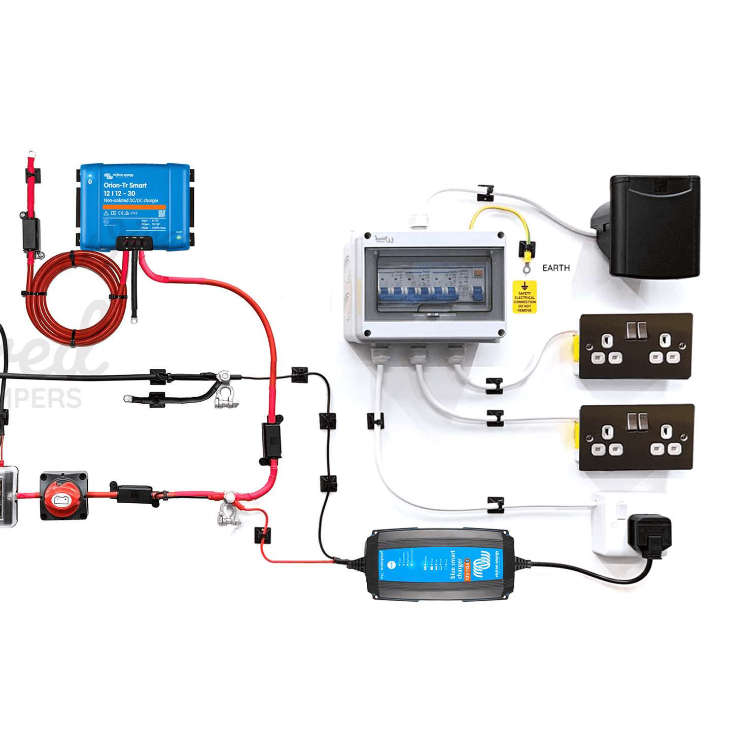 Victron Energy 30A Orion DC-DC & 240V Mains Hook Up Complete Camper Van Kit