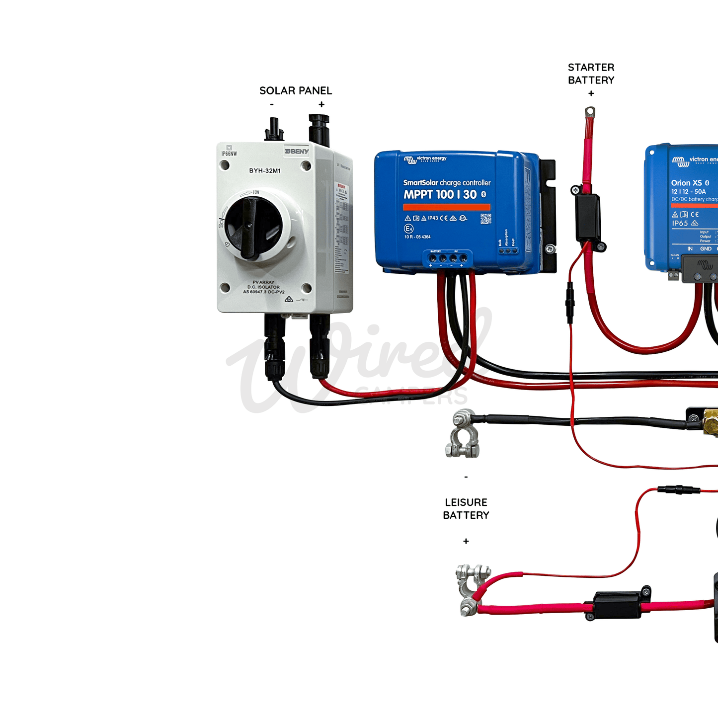 Victron Energy 50A DC/DC & 30A MPPT High Current 12V Off Grid Camper Van Kit