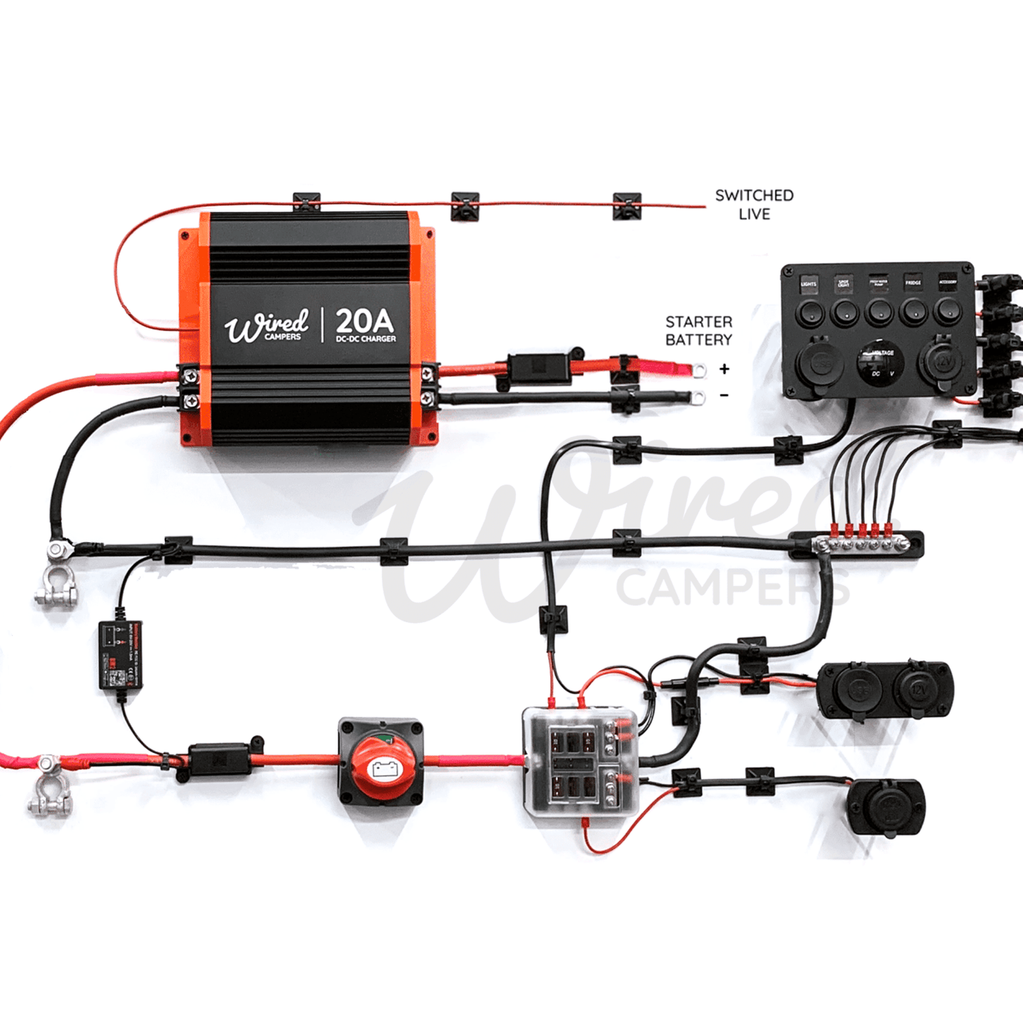 Wired Campers 20A DC-DC & 12V Accessory Complete Camper Van Kit