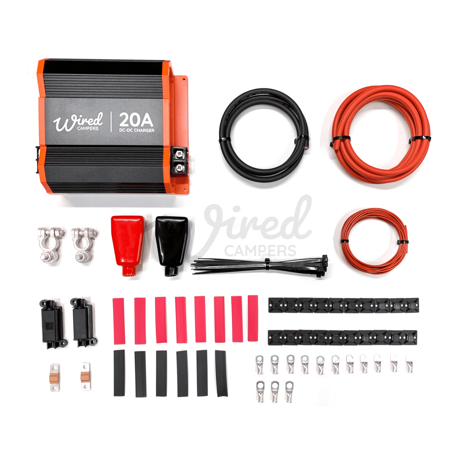 Wired Campers 1M/3M/5M/10M DC-DC B2B 20A Battery To Battery Split Charge Kit - Standard & Smart Alternator