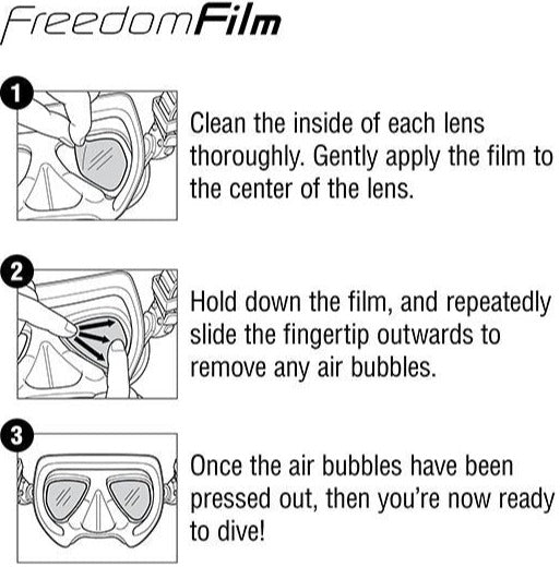 TUSA TA200 Anti-Fog Film (No-fog Defog) Twin Lens - waterworldsports.co.uk