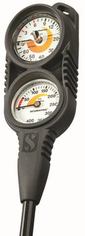 Scubapro COMPACT TWIN CONSOLE (Depth & Pressure Gauge) - waterworldsports.co.uk