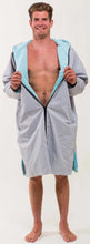 White Water Pro Changing Robe Grey Outer-Shell, Blue Lining Large - waterworldsports.co.uk