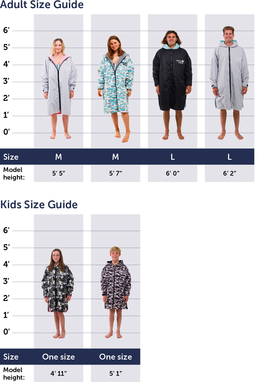 White Water KIDS Pro Changing Robe Black Outer-Shell, Blue Lining - waterworldsports.co.uk