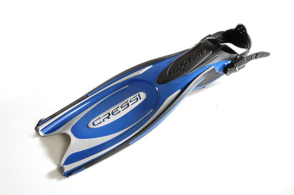 Cressi Frog Plus Fins (Blue/Silver) - waterworldsports.co.uk