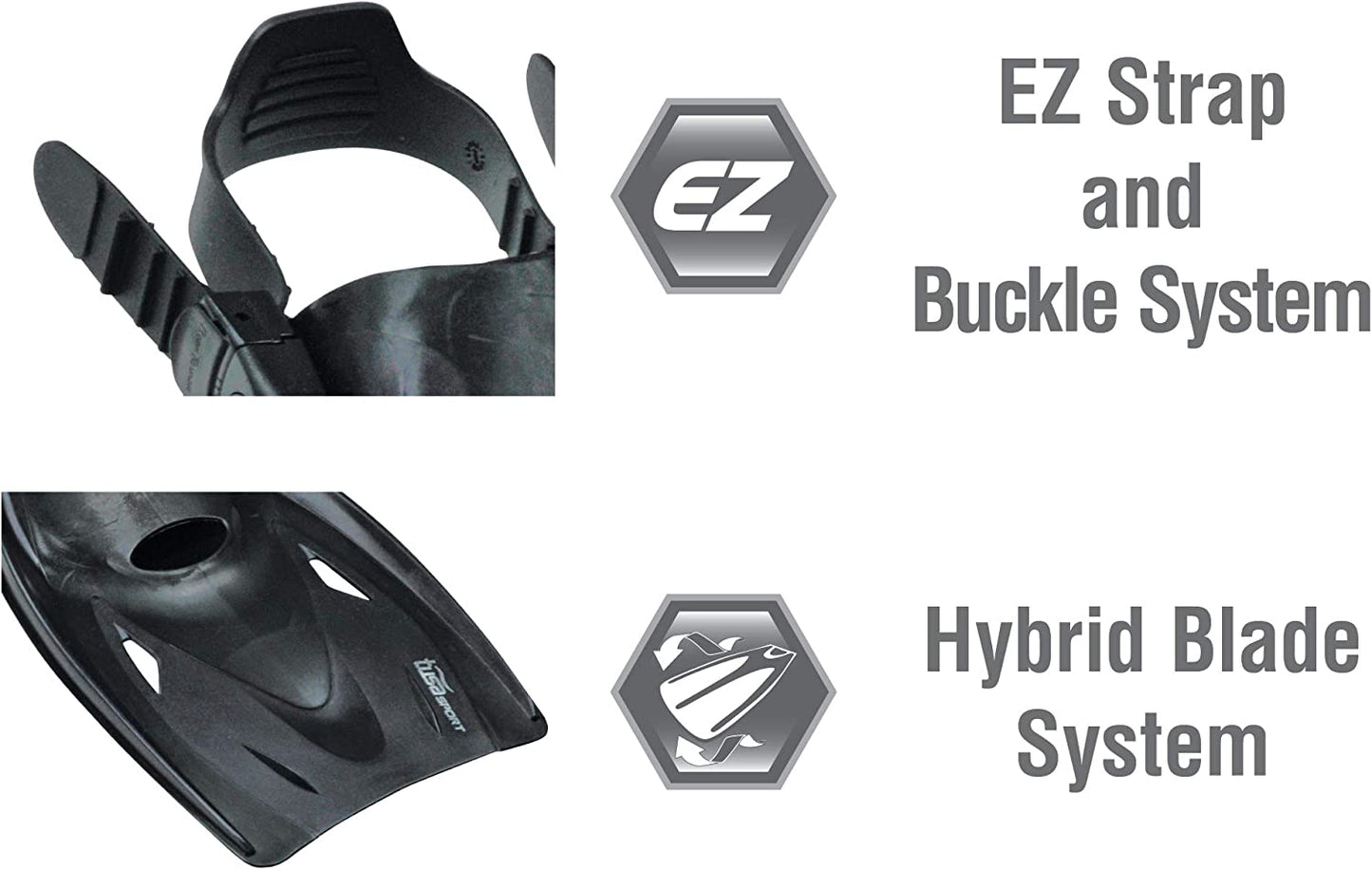 TUSA SPORT UF21 Snorkelling Travel Fins - waterworldsports.co.uk