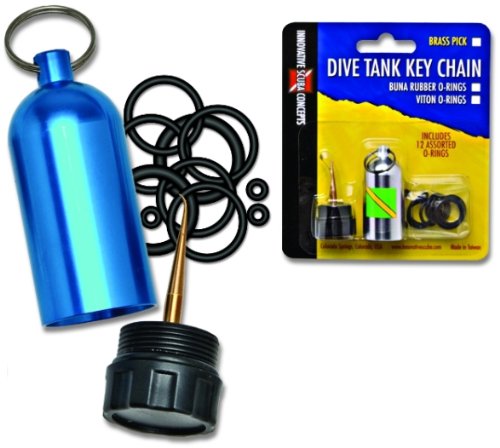 Innovative Scuba Concepts Diving Tank O-Ring Keychain with Pick - waterworldsports.co.uk