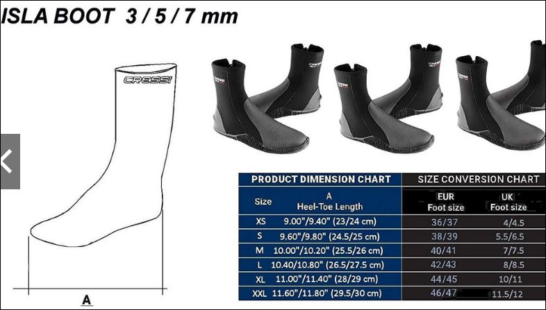 Cressi Isla Dive Boots (5mm) - waterworldsports.co.uk