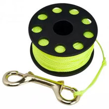 Aquatec Scuba Diving Finger Spool (20m) and Double Ended Brass Clip - waterworldsports.co.uk